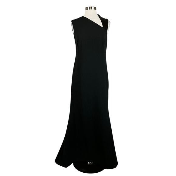 DKNY Women's Formal Dress Size 8 Black Sequined Cut Out Sleeveless Evening Gown - Picture 1 of 13